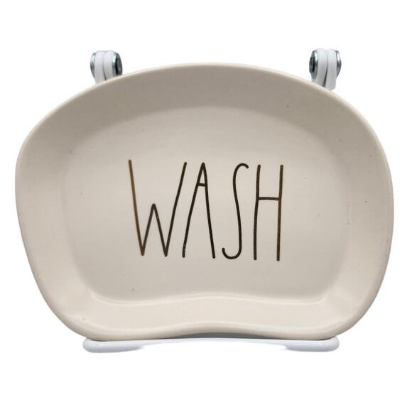 Rae Dunn Artisan Collection by Magenta Wash Bathroom Ceramic Soap Dish Decor - Picture 1 of 5